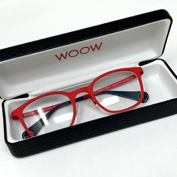Woow Carry On 1 Eyeglasses Frame Col. 9528 AO Fluo Red Cherry 49 [] 22 140 - Picture 2 of 14
